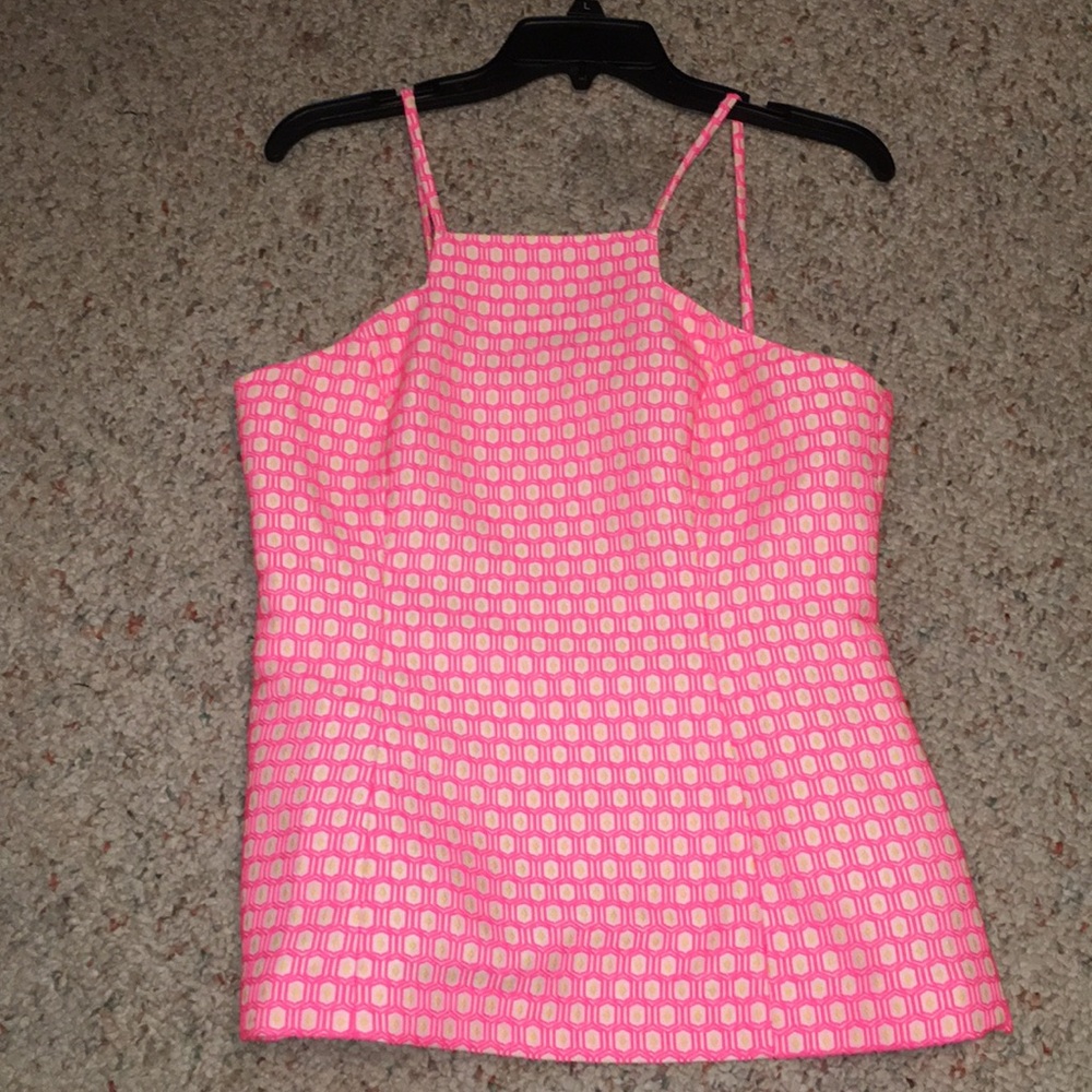 NWOT Lilly Pulitzer Pink and Yellow Star Top